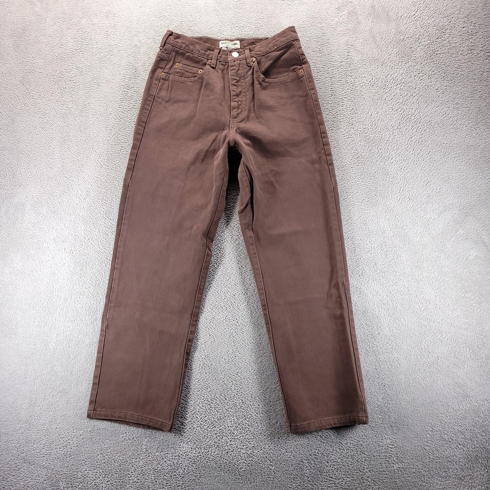 VTG Guess Jeans Mens 28x26 Brown Regular Straight Made In USA 90s Denim Casual